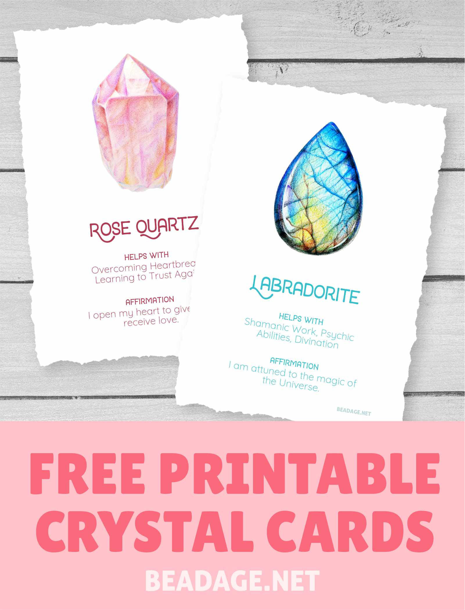 Printable Crystal Meaning Cards | Beadage with Free Printable Crystal Meanings Chart