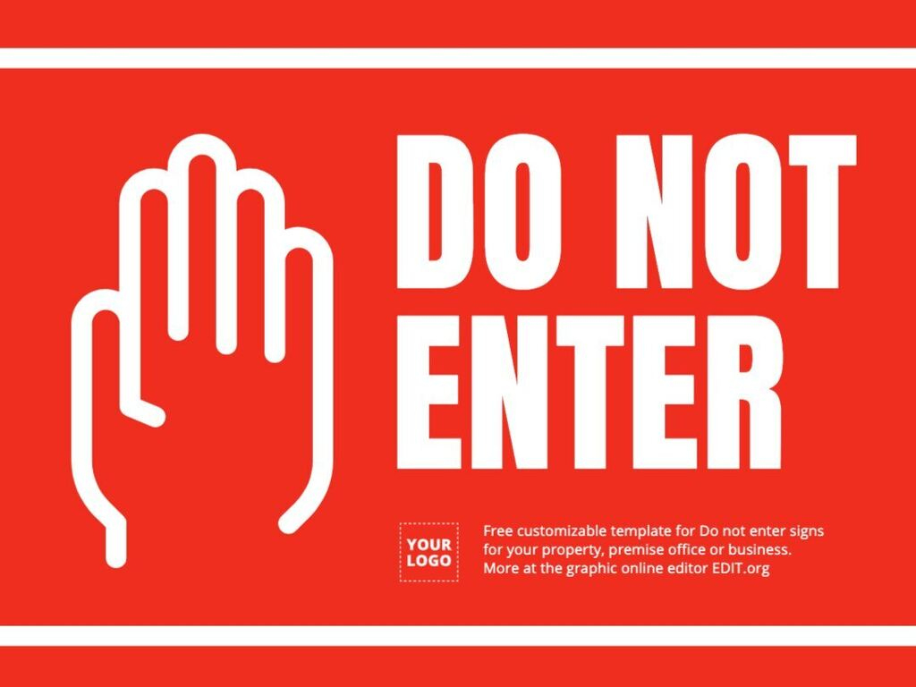 Printable Do Not Enter Sign Templates inside Free Printable Do Not Enter Signs
