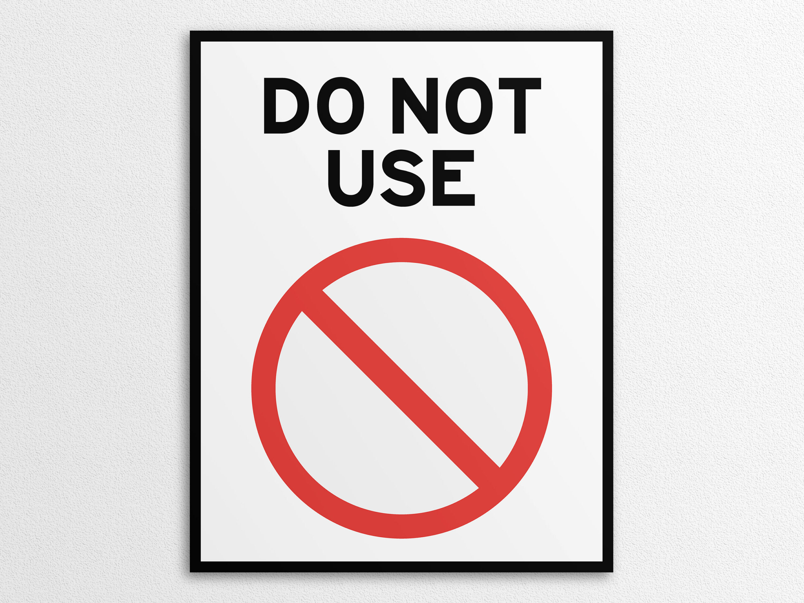 Printable Do Not Use Sign In Us Letter And A4 Sizes, Instant for Do Not Use Sign Printable