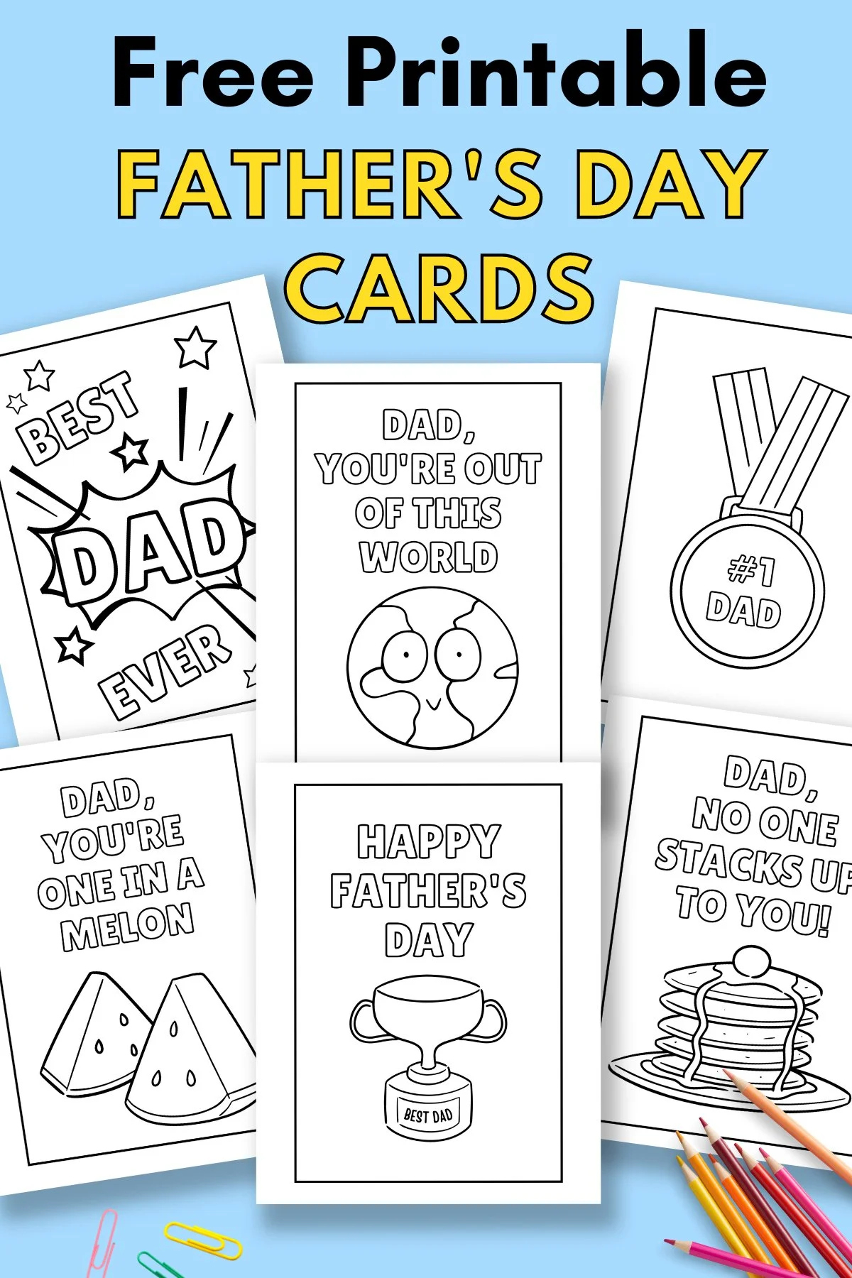 Printable Father'S Day Cards To Colour — Gathering Beauty inside Father's Day Printables For Kids