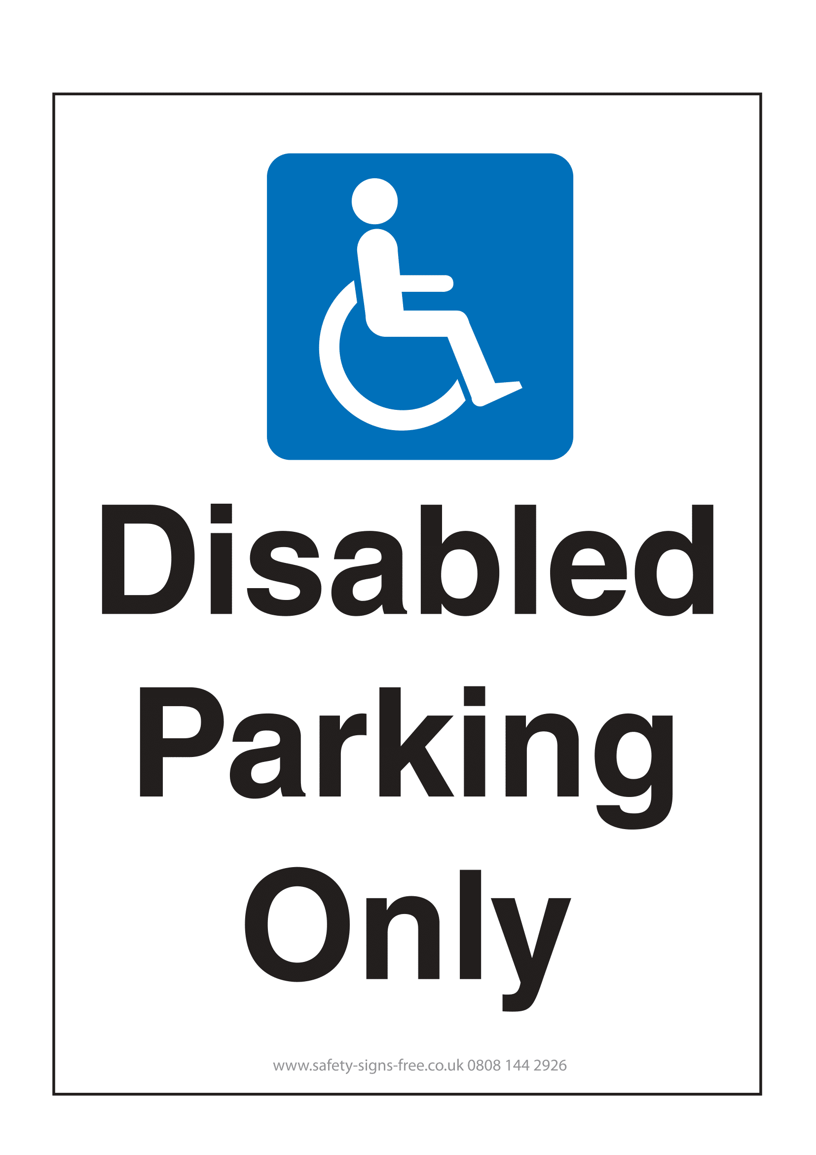Printable Handicap Parking Sign - Printable Party Favors pertaining to Handicap Parking Sign Printable Free