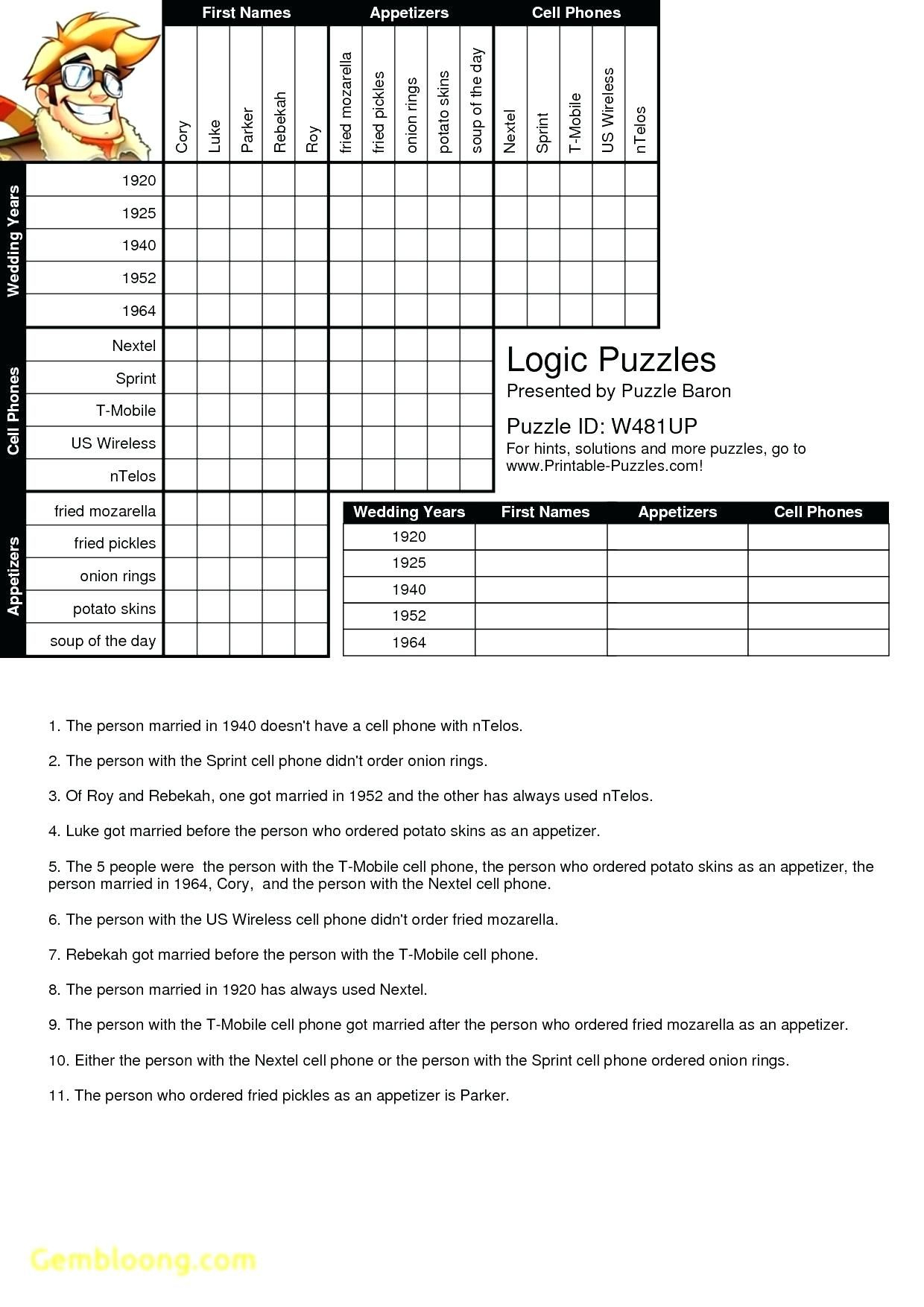 Printable Logic Puzzle Grid Blank - Printable Crossword Puzzles in Printable Logic Puzzles For Adults