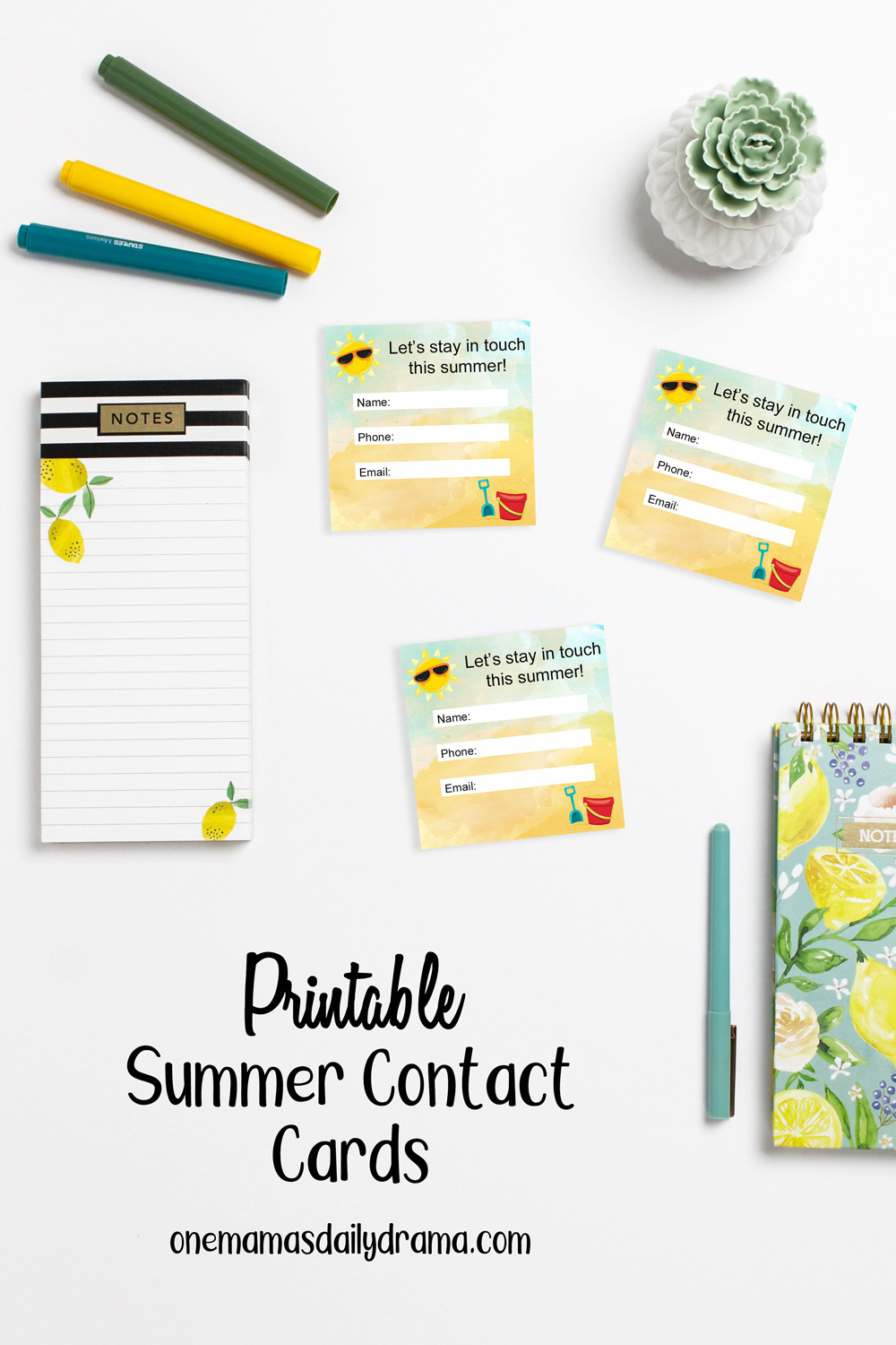 Printable Summer Contact Cards For Kids To Stay In Touch with regard to Free Printable Keep in Touch Cards
