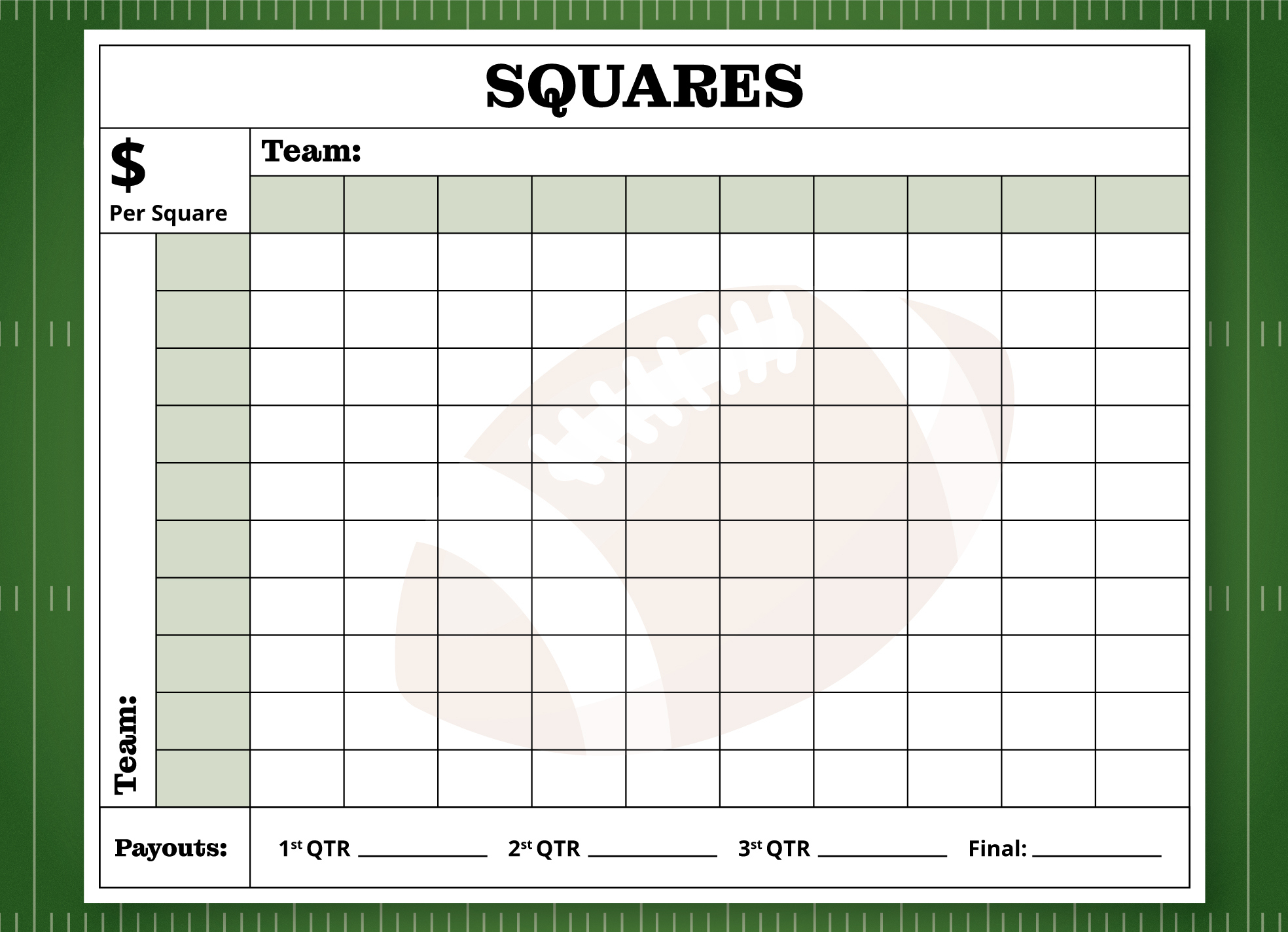 Printable Super Bowl Squares Free Google Docs Template - Gdoc.io in Free Printable Super Bowl Squares Template