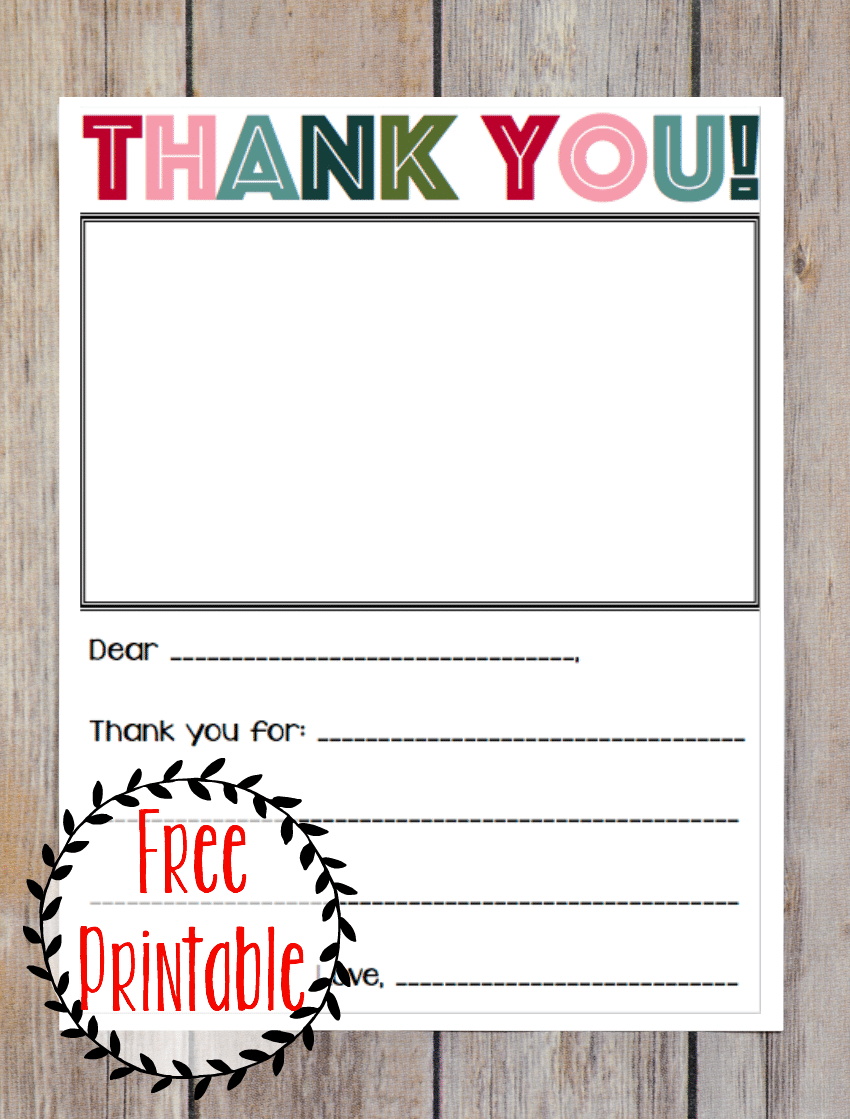 Printable Thank You Note - Three Little Ferns - Family Lifestyle Blog with Thank You Notes Printable Free