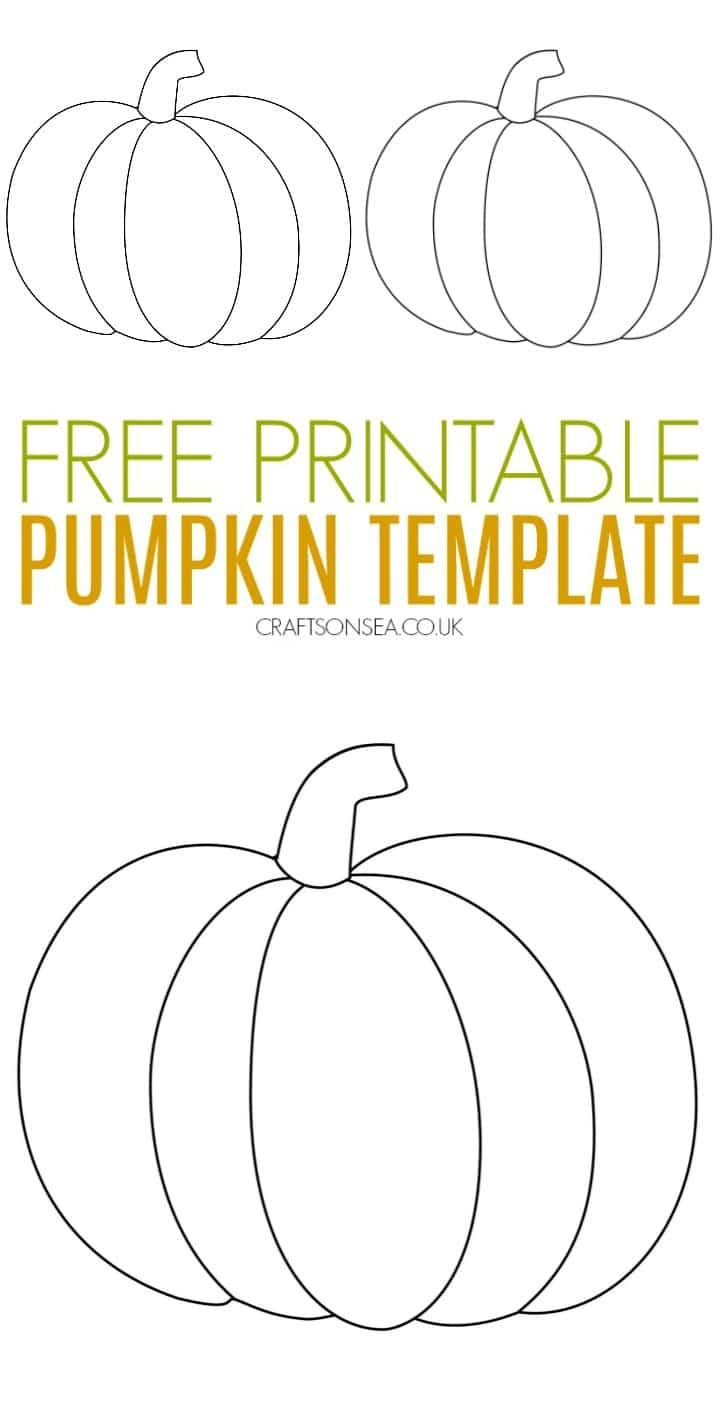 Pumpkin Craft Template (Free Printable Pdf) - Crafts On Sea in Printable Cut Out Pumpkin Template