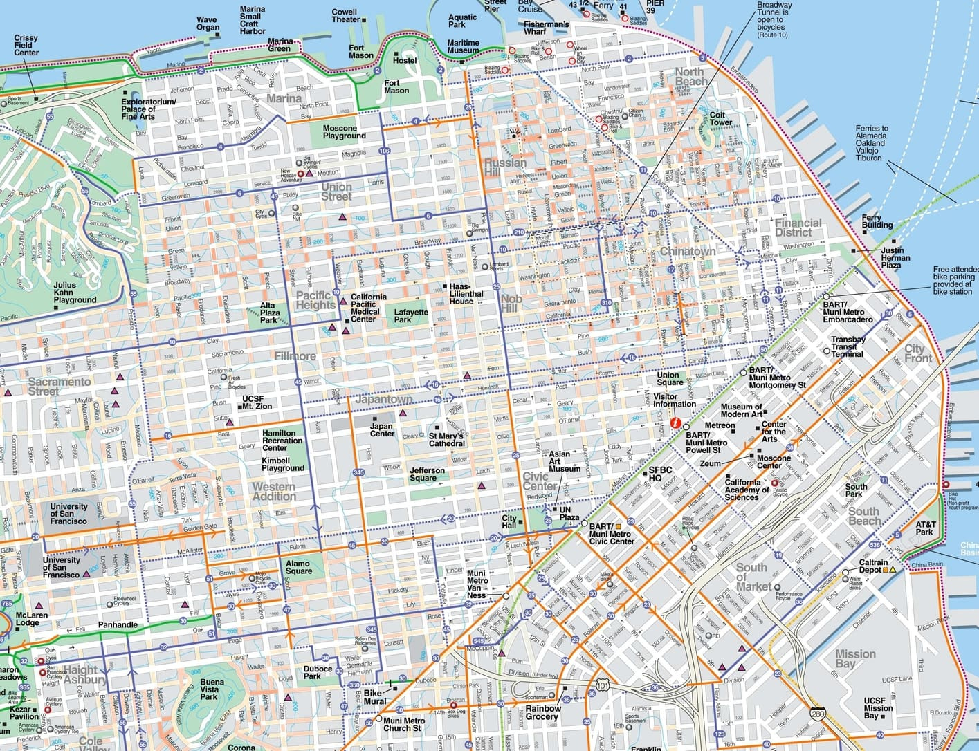 San Fracisco Map - The Tourist Maps Of Sf To Plan Your Trip regarding Printable Map of San Francisco