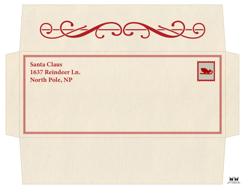 Santa Envelopes - Free Printables | Printabulls intended for Downloadable Free Printable Santa Envelopes North Pole