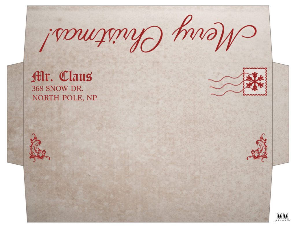 Santa Envelopes - Free Printables | Printabulls regarding Downloadable Free Printable Santa Envelopes North Pole