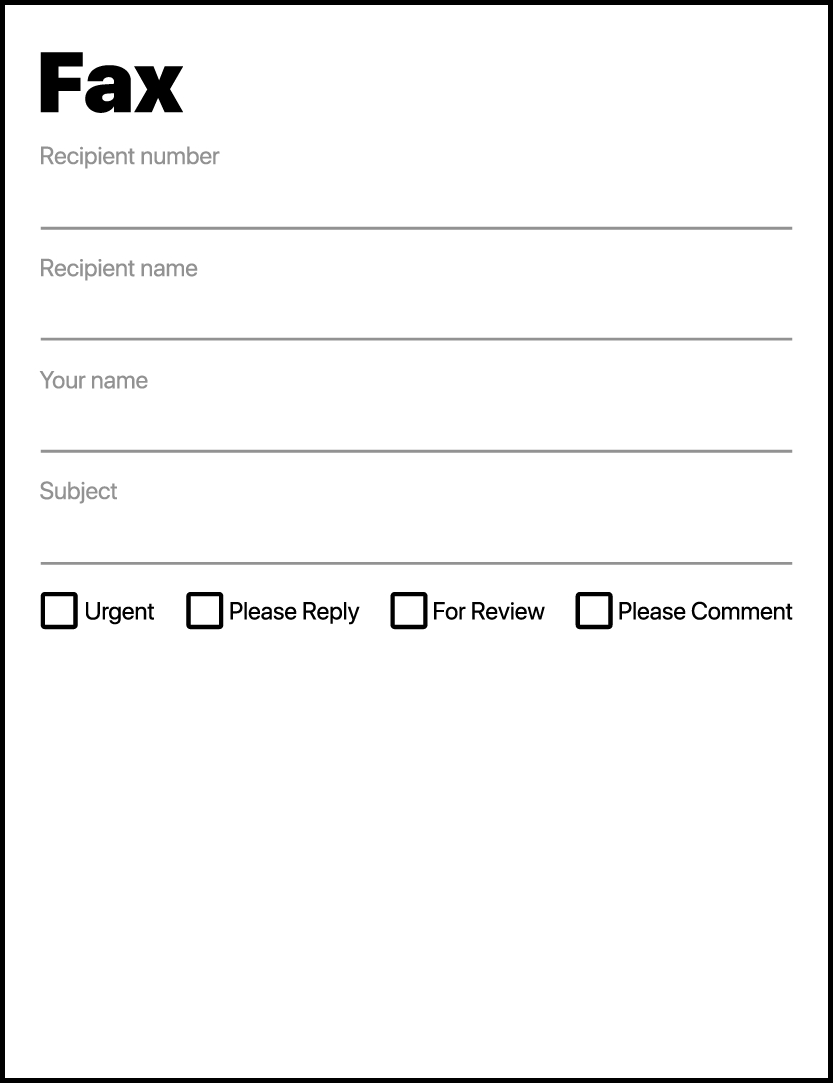 Simple Fax Cover Sheet Pdf Template in Free Fax Cover Sheet Printable