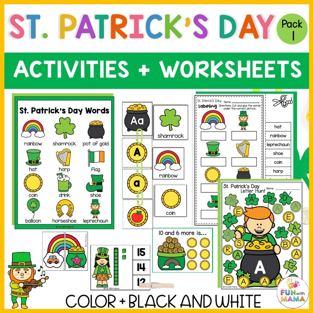 St. Patrick'S Day Coloring Pages And Activities - Fun With Mama regarding St Patricks Day Activities For Kids Printable