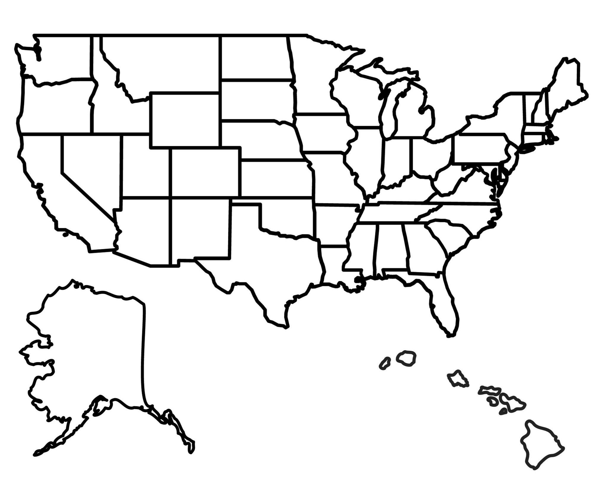 State Outlines: Blank Maps Of The 50 United States - Gis Geography within Printable Blank 50 States Map