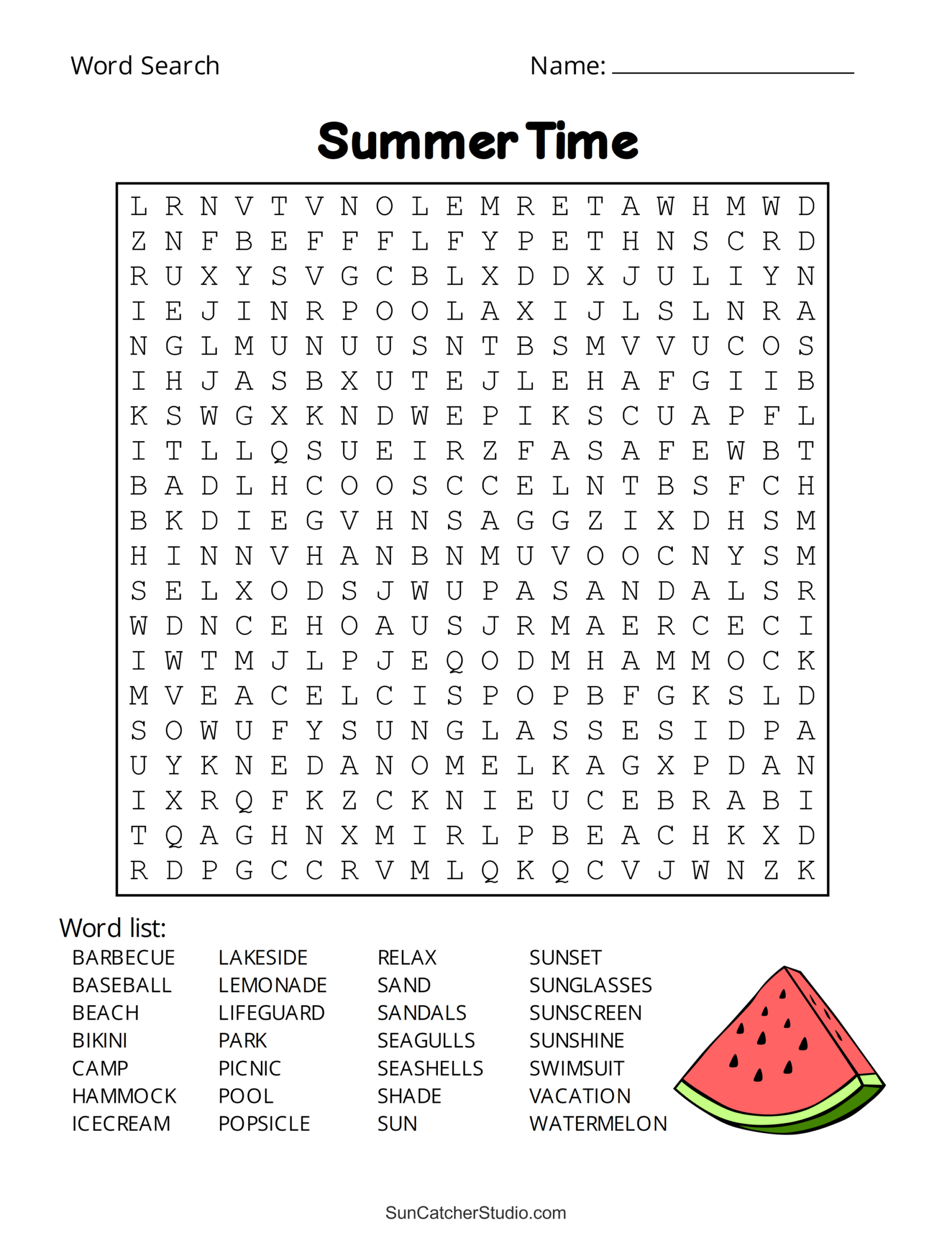 Summer Word Search (Free Printable Puzzles) – Free Printables with Summer Word Search Free Printable