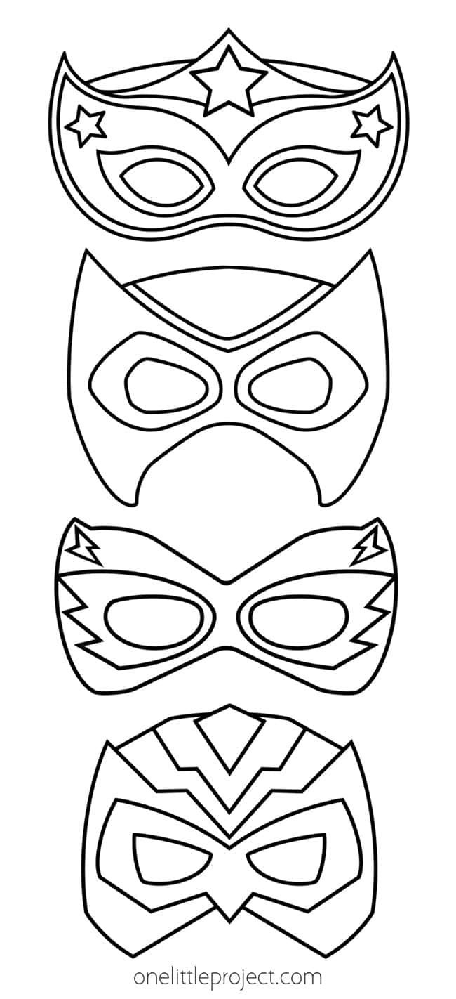 Superhero Mask Printable Templates - Free Super Hero Masks inside Super Hero Mask Template Printable