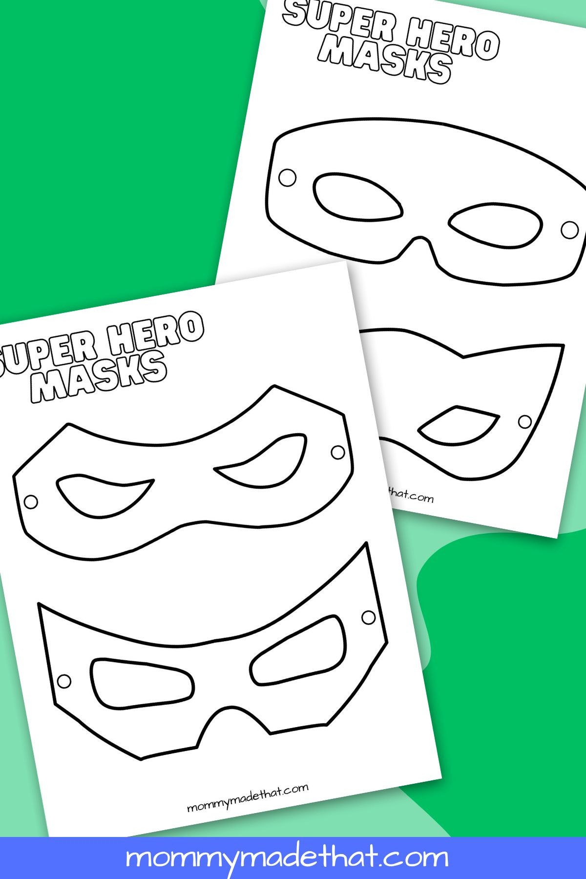 Superhero Mask Templates (Lots Of Free Printables!) for Actual Size Printable Superhero Mask Template