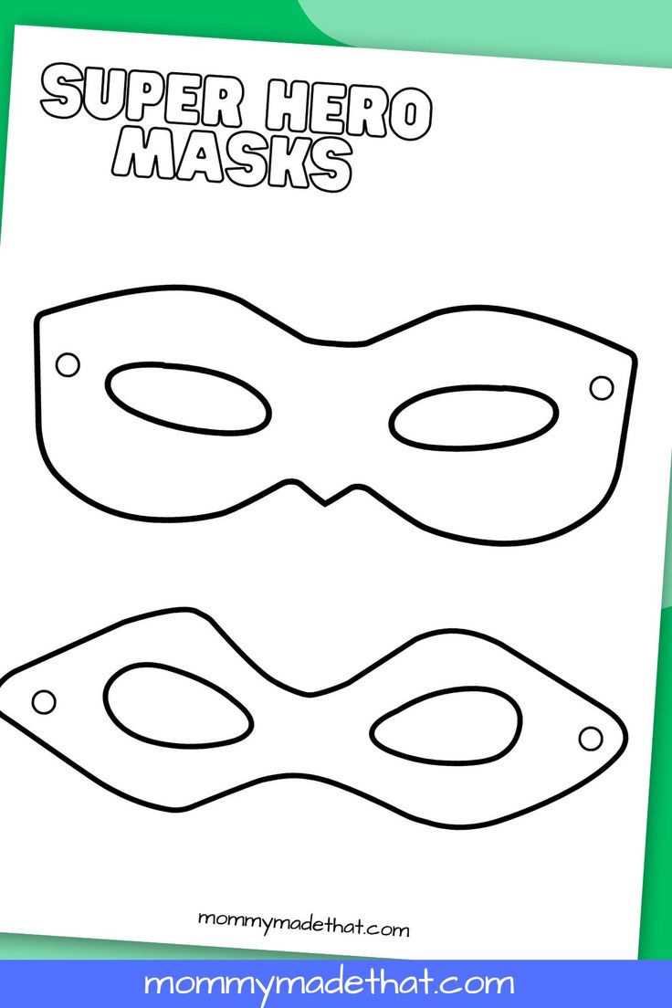 Superhero Mask Templates (Lots Of Free Printables!) intended for Super Hero Mask Template Printable