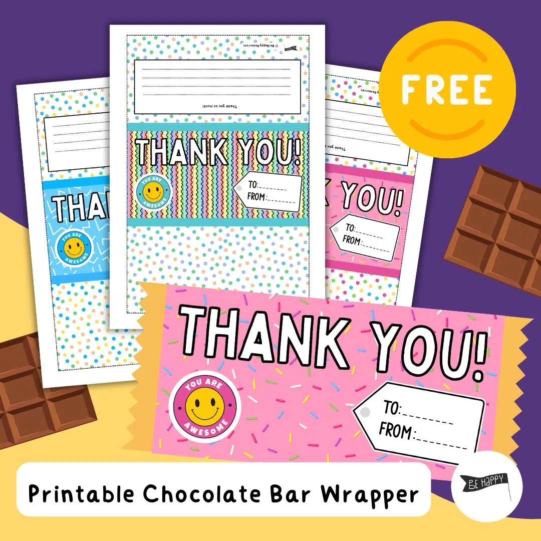 Thank You "You Are Awesome!" Printable Chocolate Bar Wrapper with regard to Candy Bar Wrappers Free Printable
