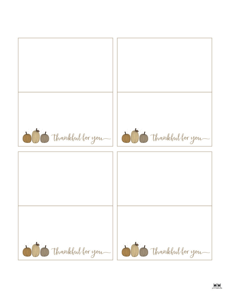 Thanksgiving Place Cards - 15 Free Printable Sets | Printabulls with regard to Thanksgiving Place Cards Free Printable
