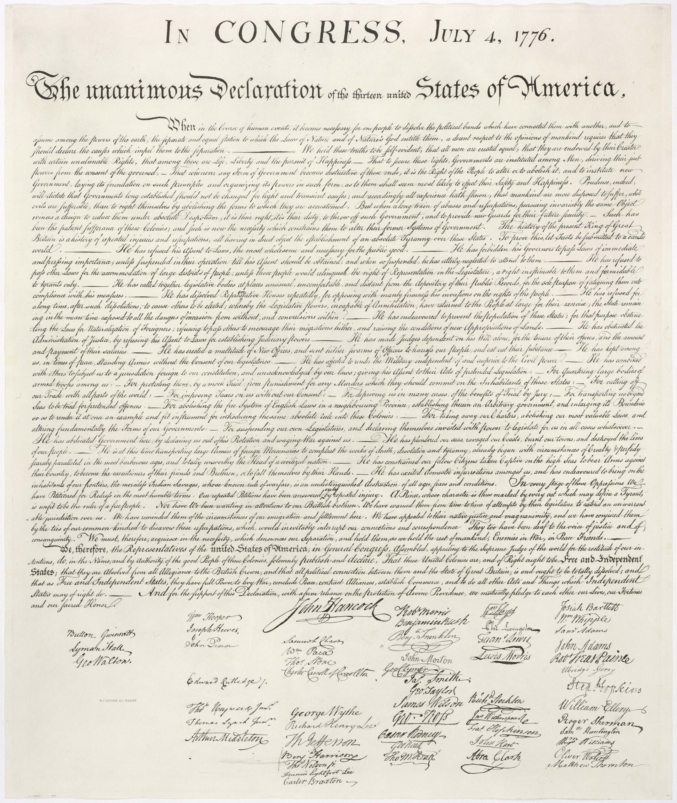 The Declaration Of Independence | National Archives throughout Printable Readable Declaration Of Independence