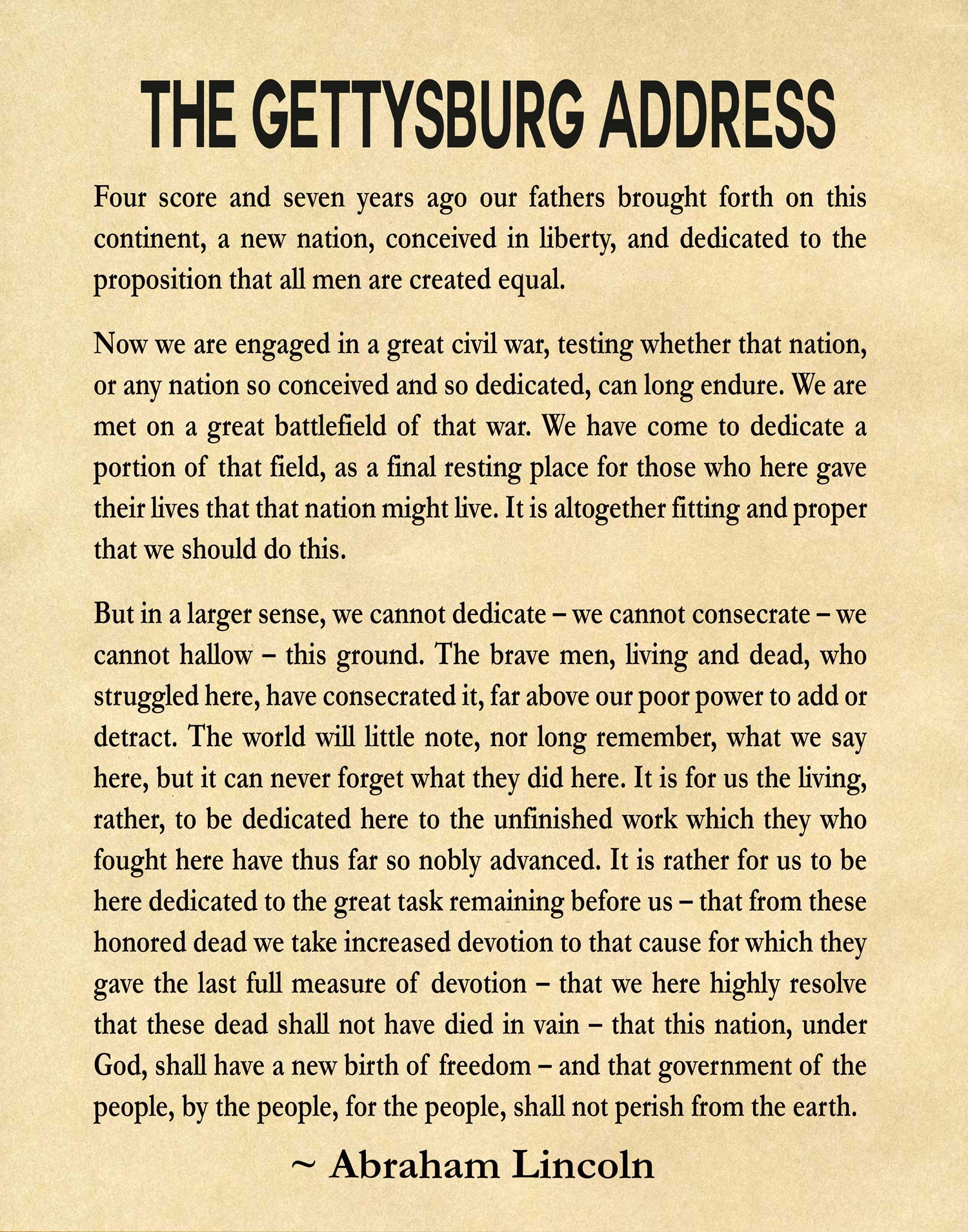 The Gettysburg Address | Pdf | Abraham Lincoln | Ratification with Printable Text of the Gettysburg Address