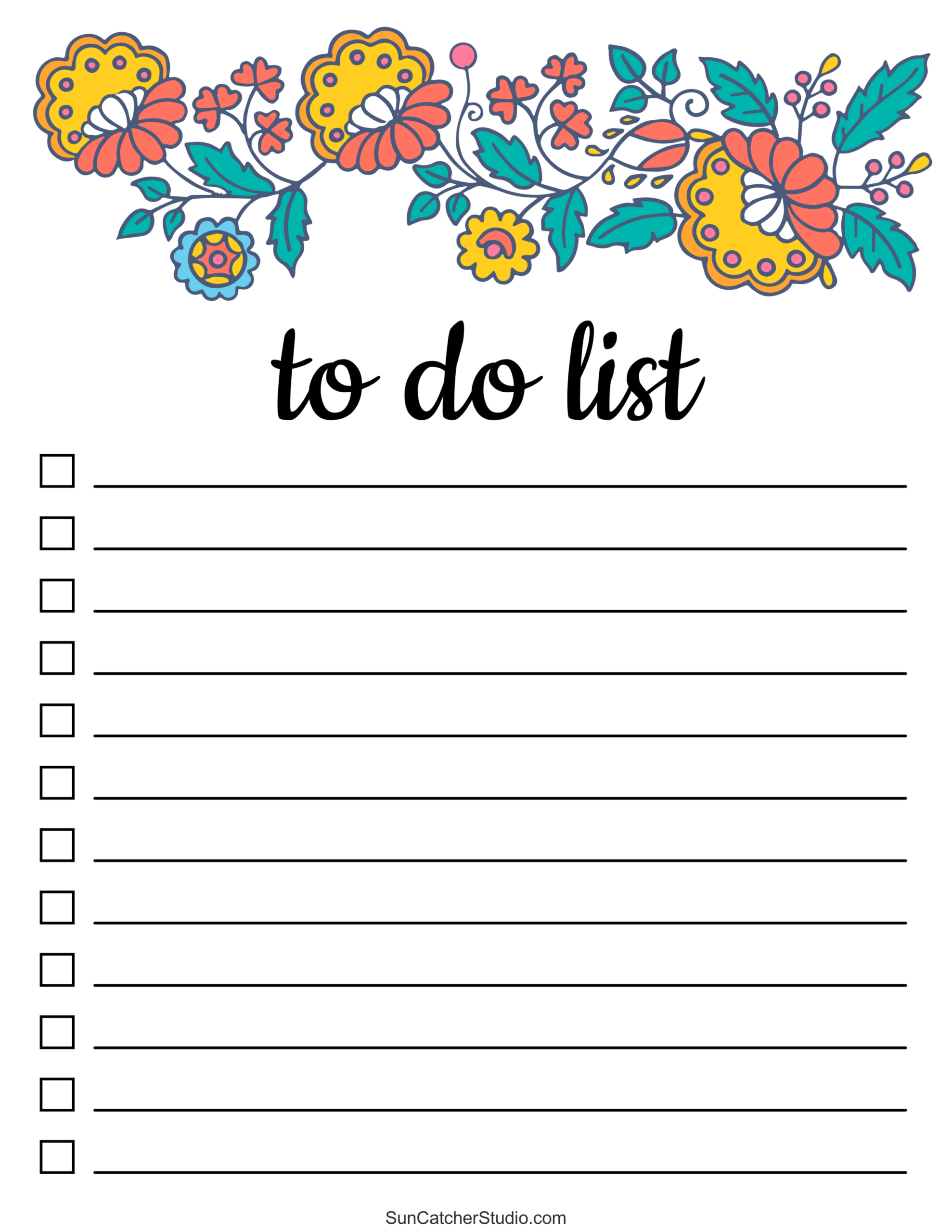 To Do List (Free Printable Pdf Templates) – Things To Do – Free intended for Printable to Do List