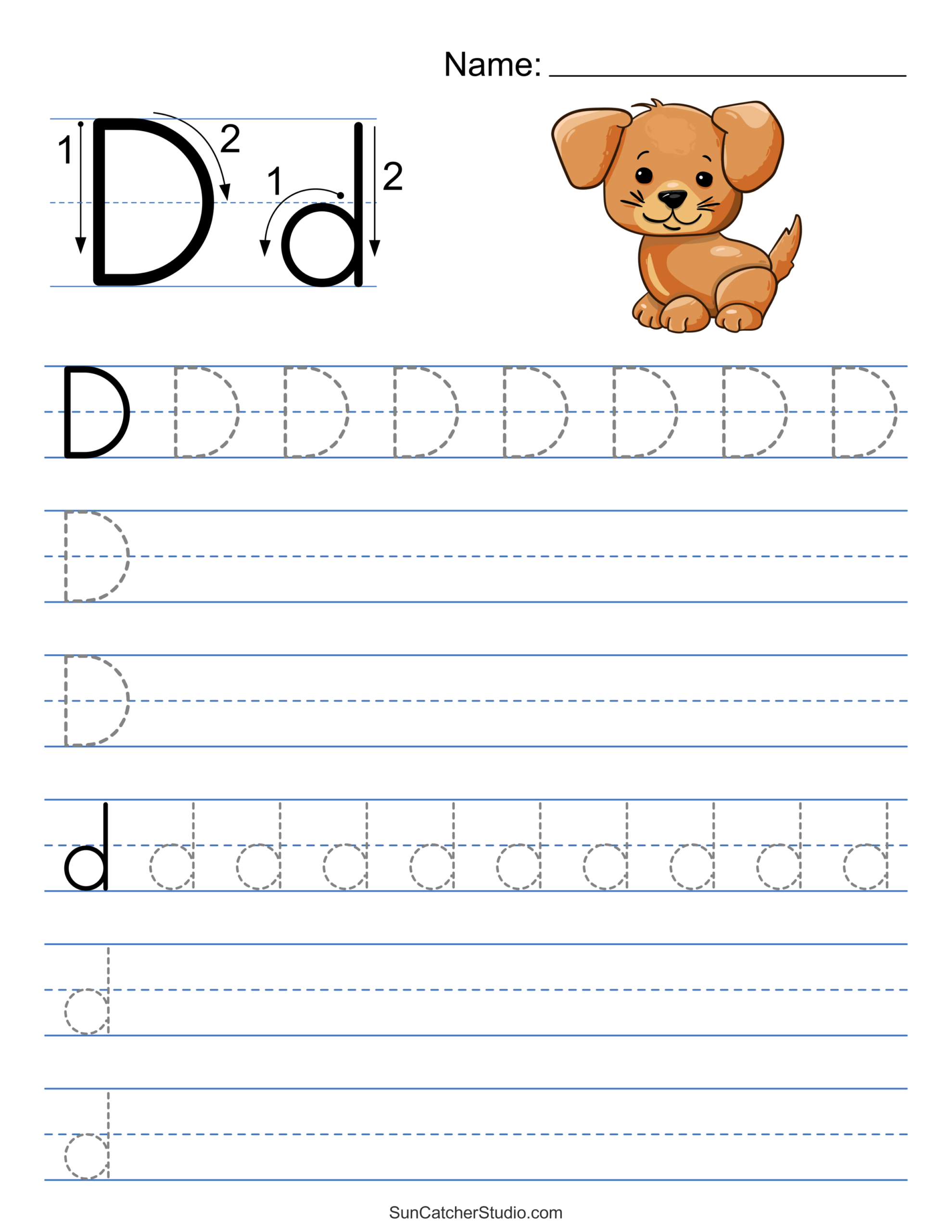Tracing Alphabet Letters (Printable Handwriting Worksheets) – Free in Tracing Letters a Z Free Printable