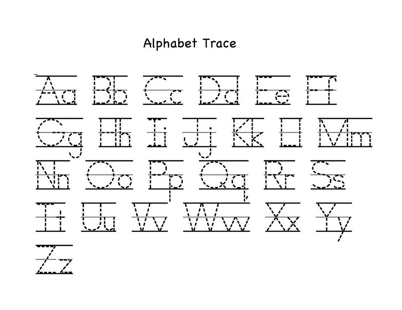 Tracing Letters Az Free Printable - Printable Party Favors within Tracing Letters a Z Free Printable