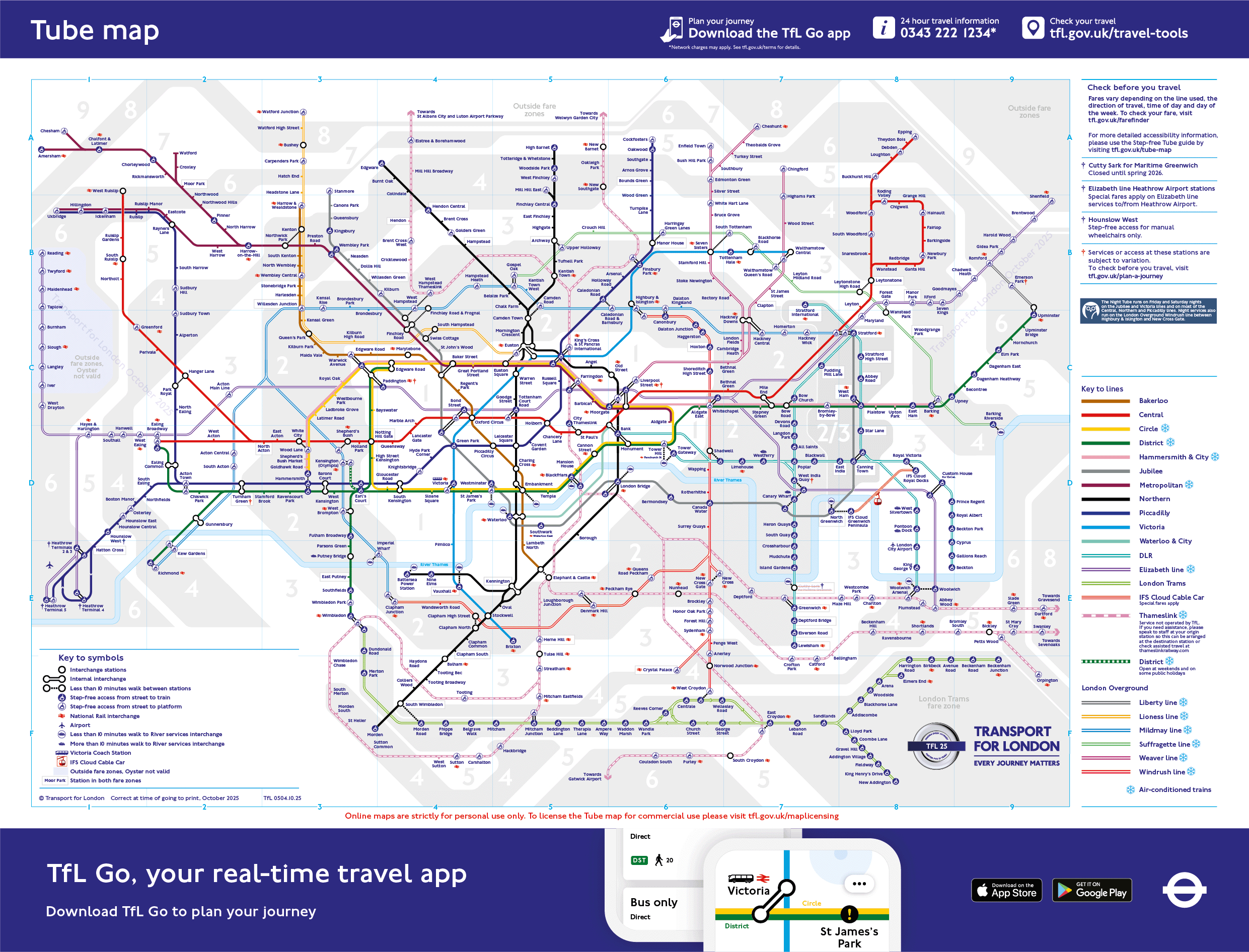Tube - Transport For London in Printable Map Of London Tube