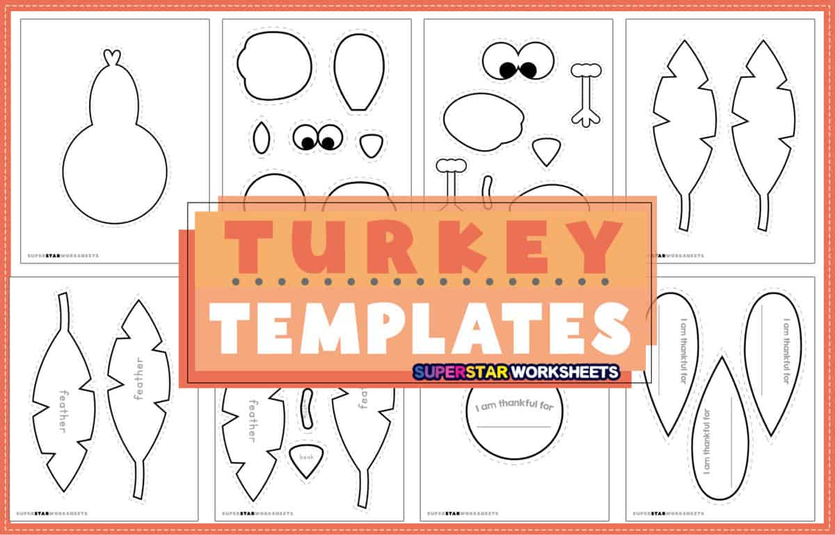 Turkey Templates (Free Printables) - Superstar Worksheets inside Thanksgiving Turkey Template Printable