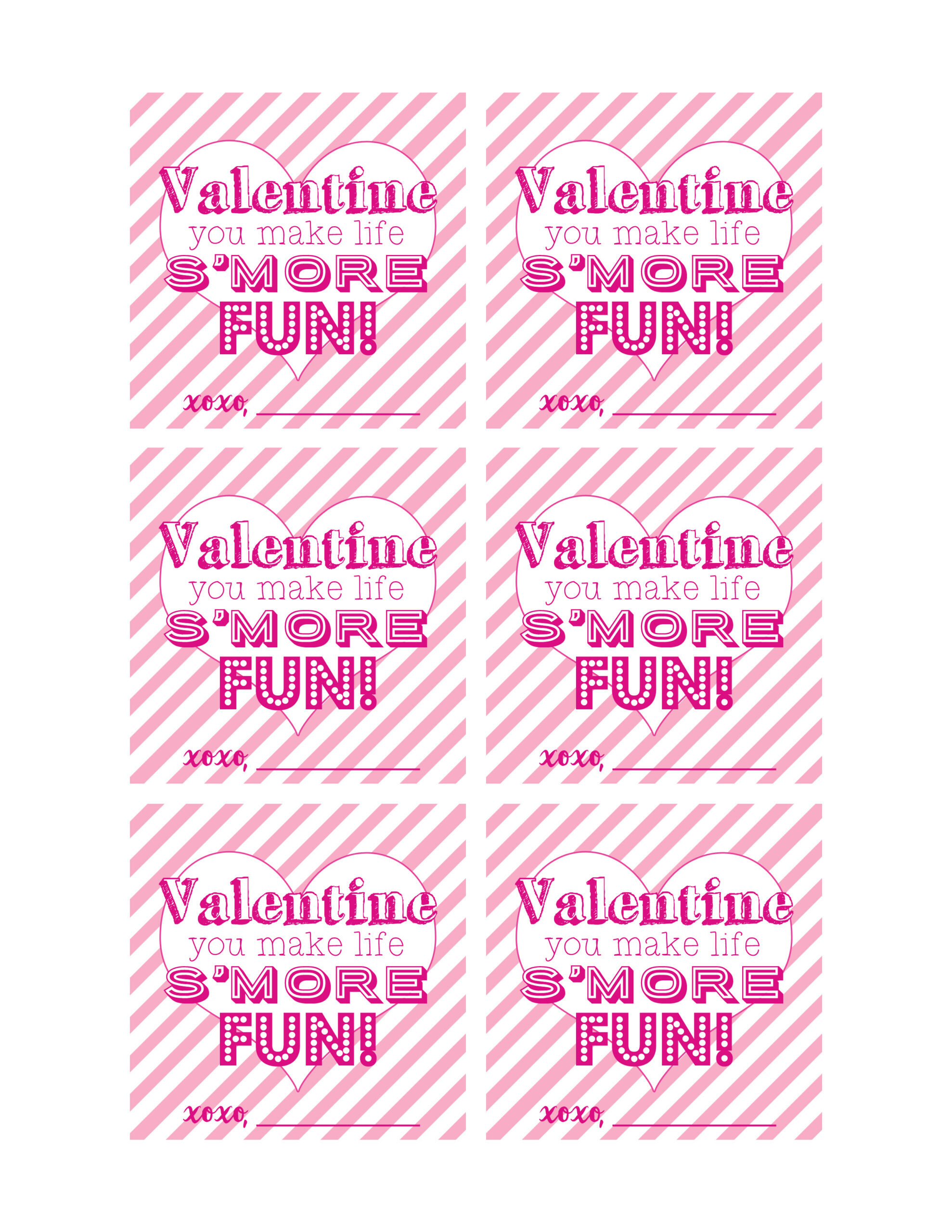 Valentine'S Day S'Mores intended for Valentine'S Day Tags Printable Free