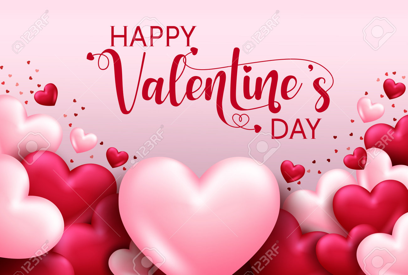 Valentines Day Vector Background Template. Happy Valentine'S Day pertaining to Happy Valentine'S Day Printables