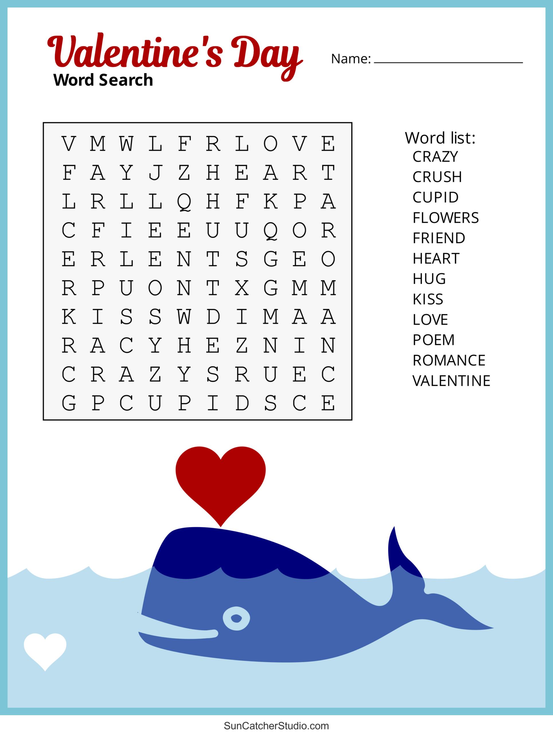 Valentine'S Day Word Search (Free Printable Pdf Puzzles) – Free inside Free Printable Valentine'S Day Word Search