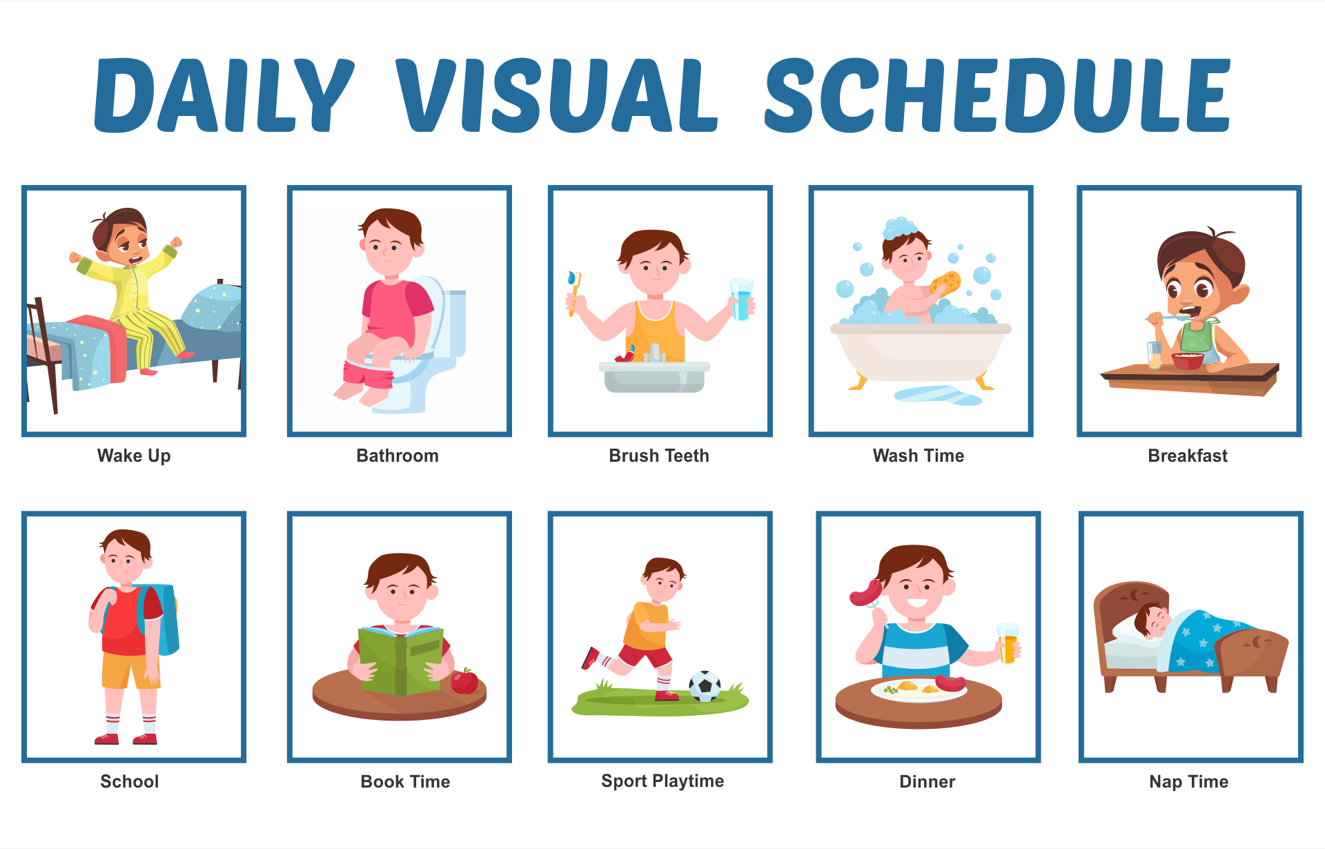 Visual Schedule - 20 Free Pdf Printables | Printablee - Worksheets in Autism Visual Schedule Printables Free