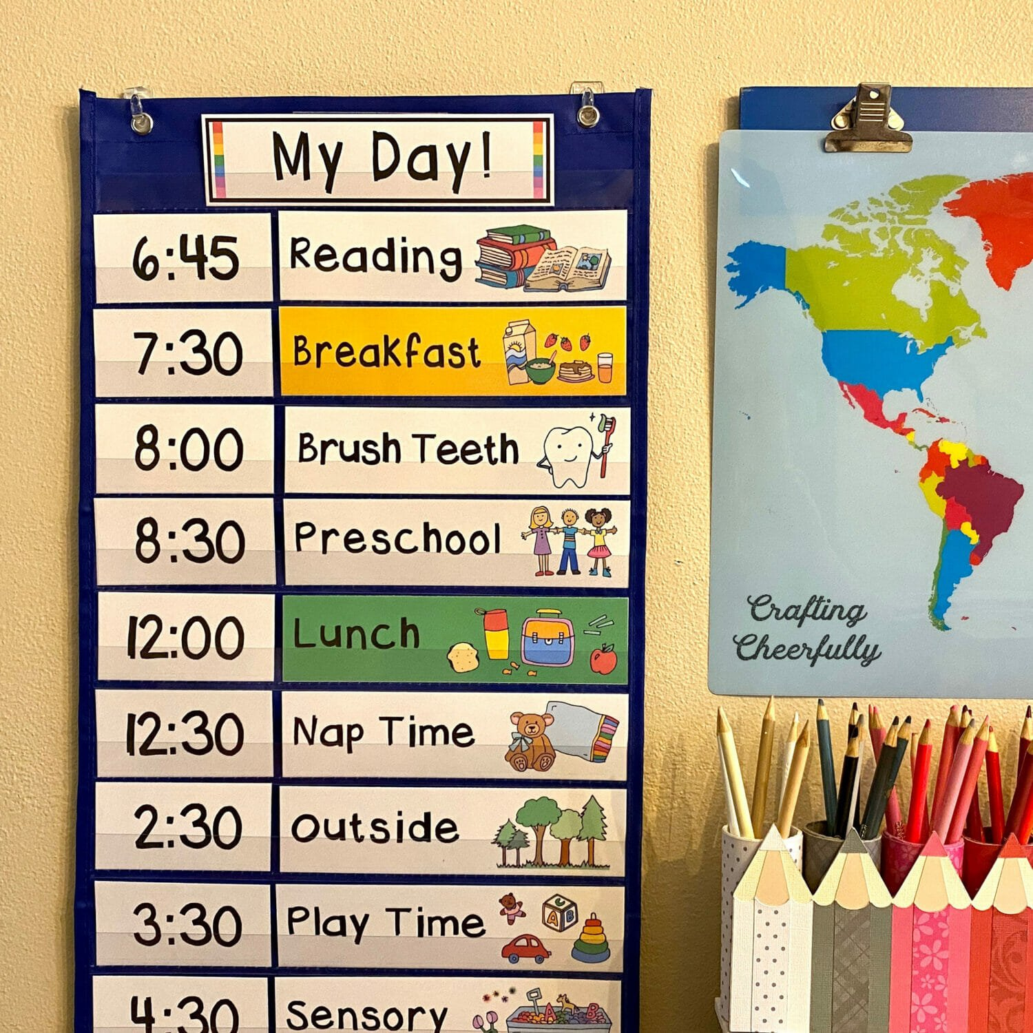Visual Schedule Cards - Crafting Cheerfully with Free Printable Printable Classroom Schedule Cards