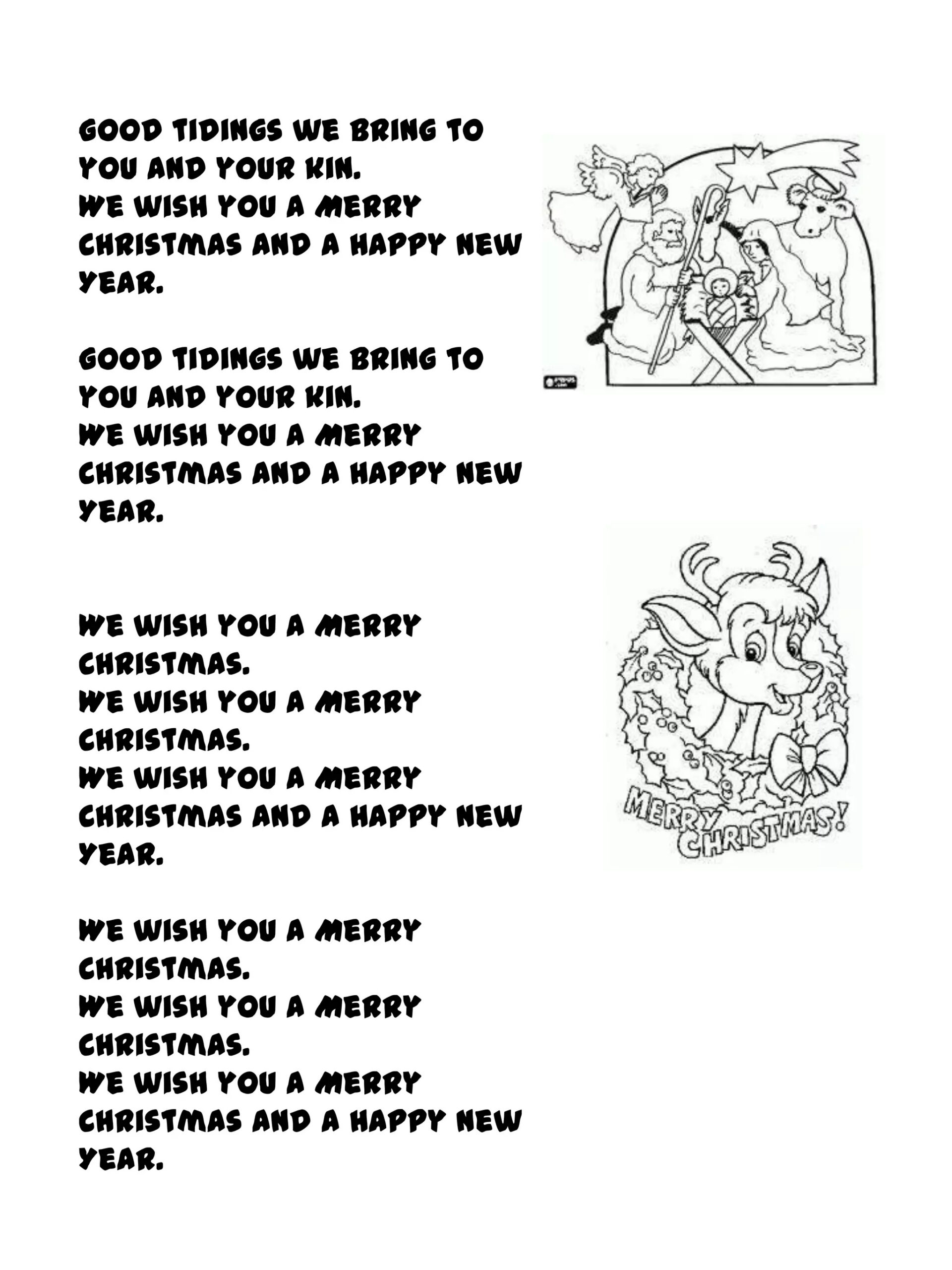 We Wish You A Merry Christmas | Pptx inside Lyrics to We Wish You a Merry Christmas Printable