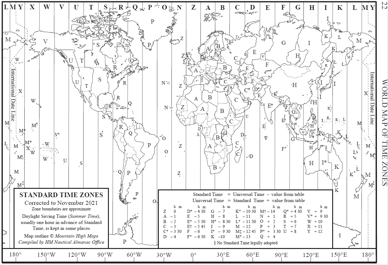 World Time Zone Map inside Time Zone World Map Printable