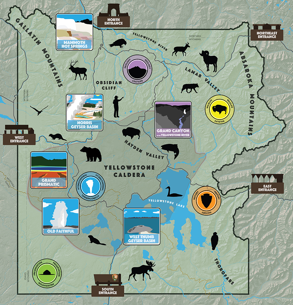 Yellowstone National Park Map - The Best Maps Of Yellowstone inside Printable Map of Yellowstone National Park