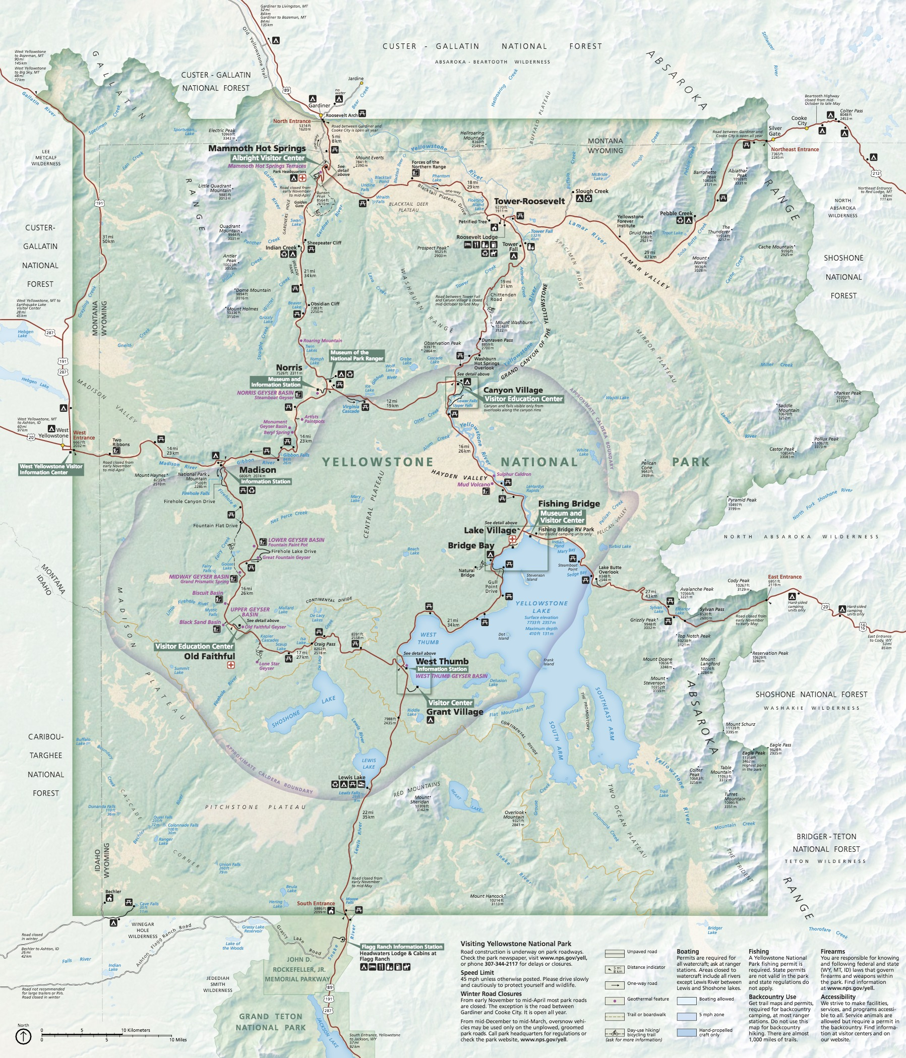 Yellowstone National Park Map | U.s. Geological Survey with regard to Printable Map Of Yellowstone National Park